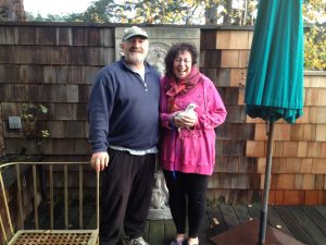 Gary & Laurie in the spot that will become Polka Dot's aviary