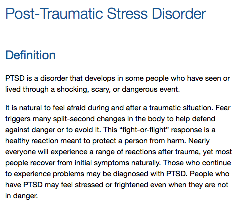 Post-Traumatic Stress Disorder