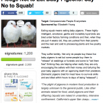 Pledge not to eat baby pigeons. Say No to Squab!