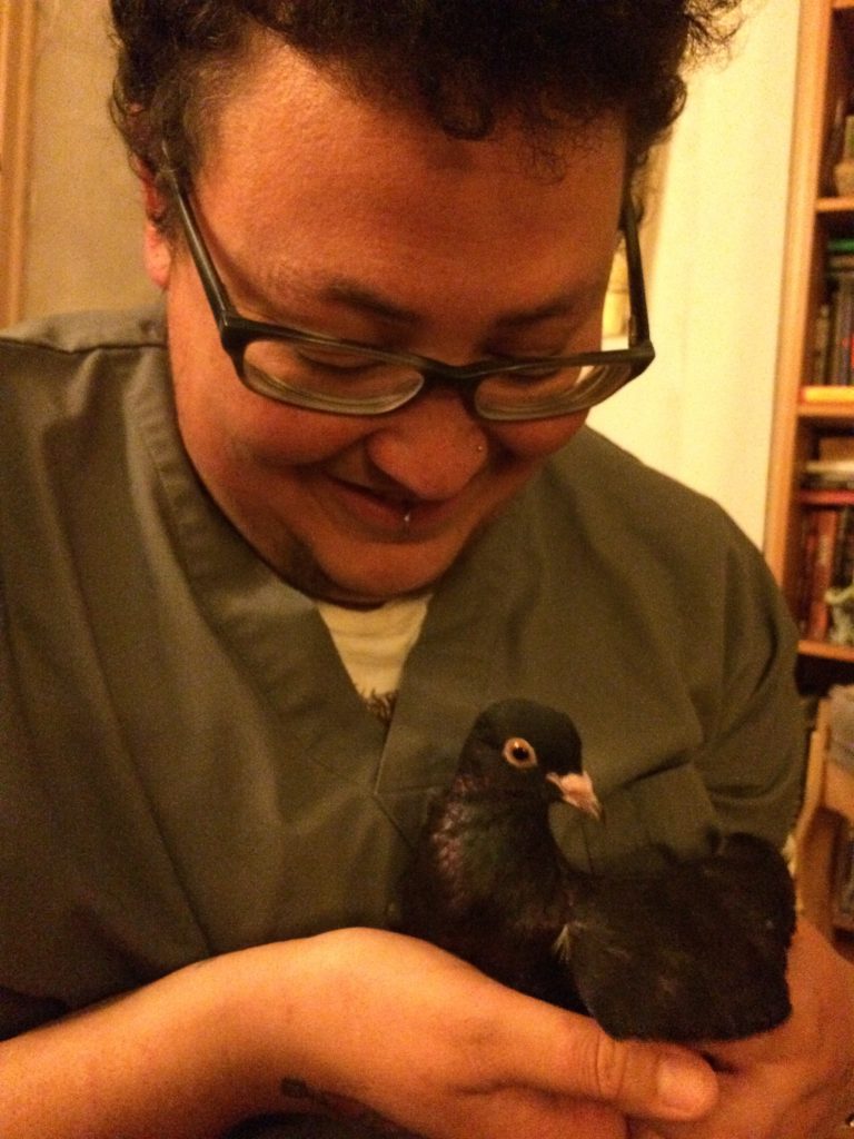 Wildlife RVT Nat holding little Violet 